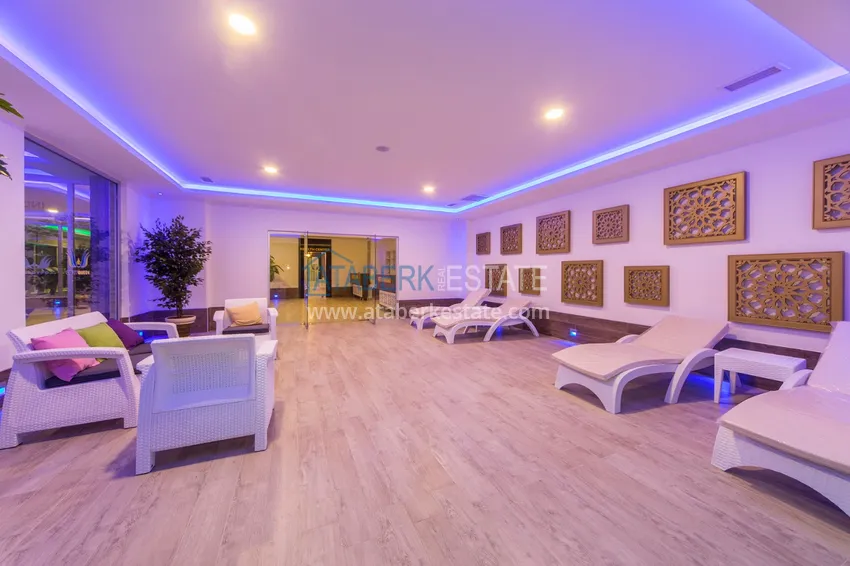 Flat in Kestel with a partial sea view in a comfortable complex  13 