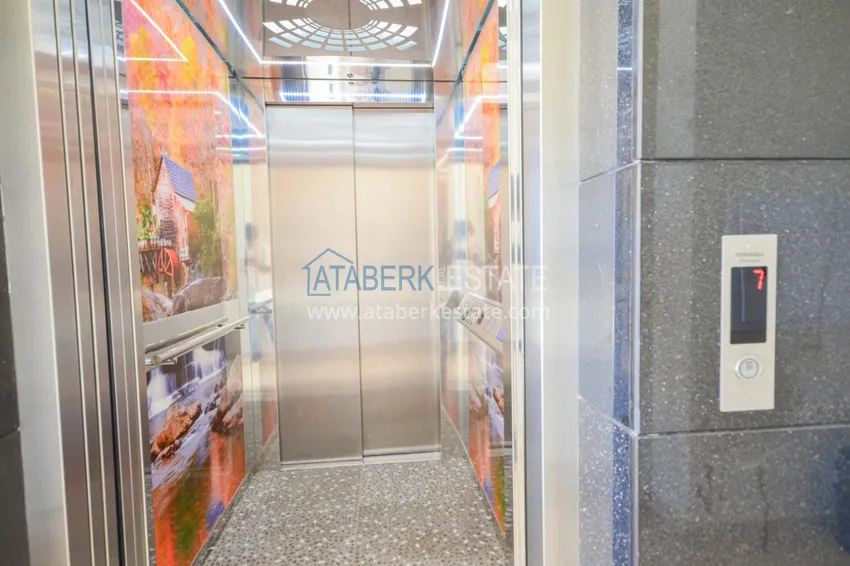 Brand new apartment with a separate kitchen and open sea view in Mahmutlar 16 