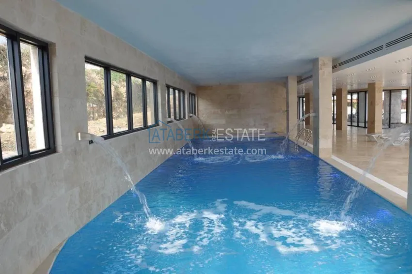 Furnished flat in Kestel with a partial sea view in a comfortable complex  14 