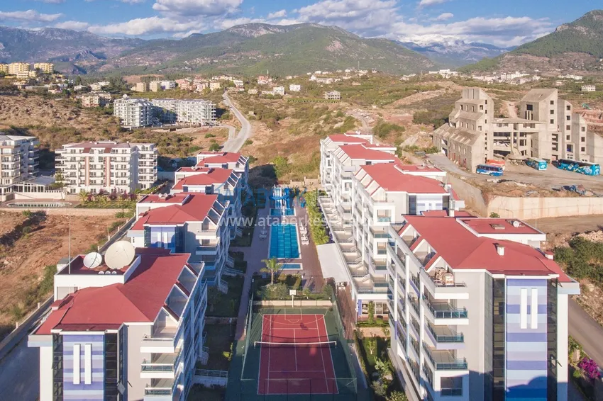 Flat in a residential complex by the sea in Kestel  15 