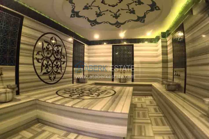 Furnished flat with mountain and sea views in Mahmutlar 17 