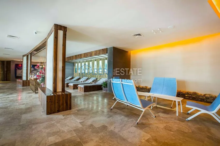 Furnished flat in Kestel with a partial sea view in a comfortable complex  17 