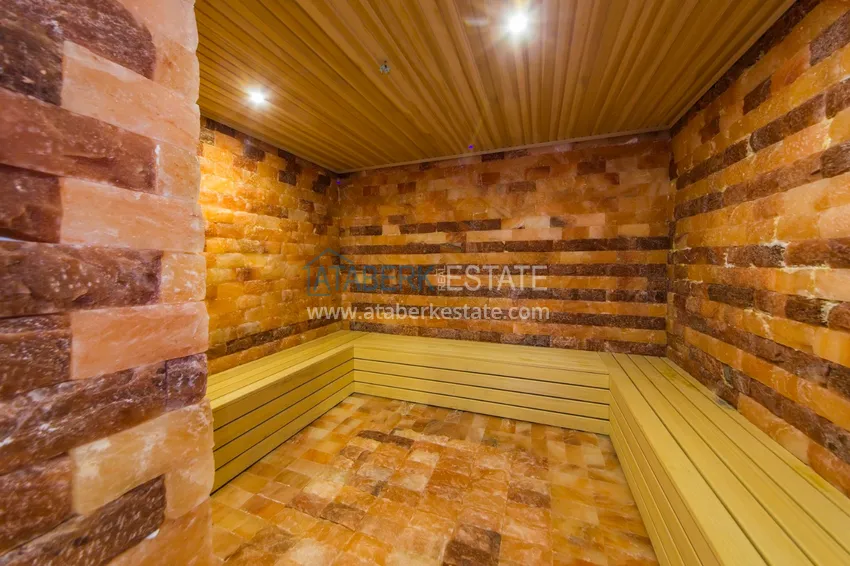 Flat in Kestel with a partial sea view in a comfortable complex  16 