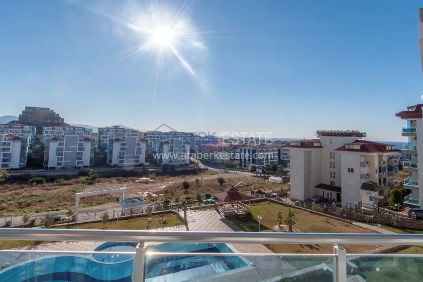 Flats in Kestel on different floors with  separate kitchens in a comfortable complex  1 