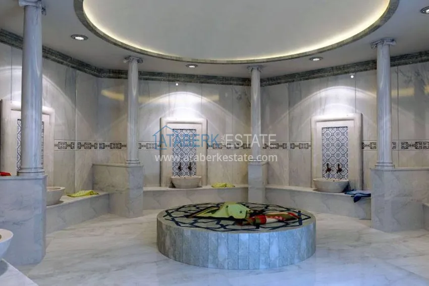 Furnished flat in Kestel with a partial sea view in a comfortable complex  18 