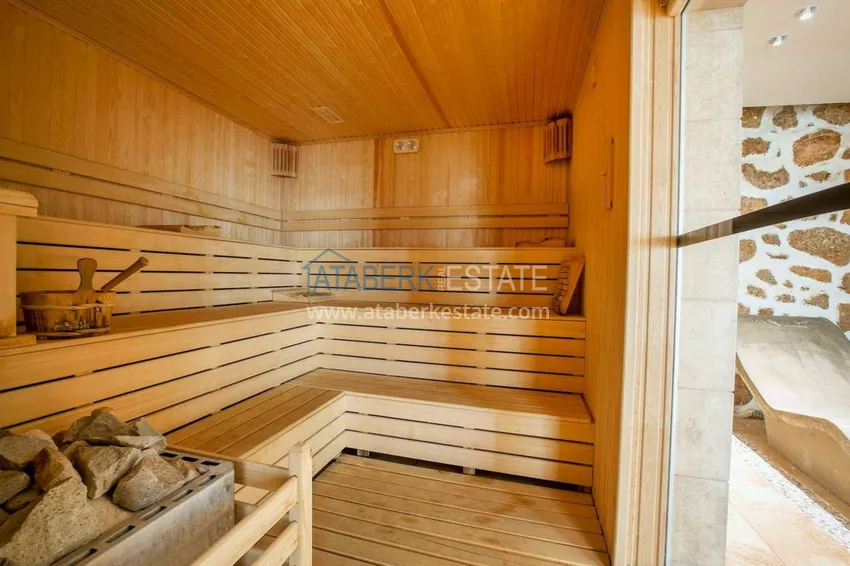 Furnished flat in Kestel with a partial sea view in a comfortable complex  19 