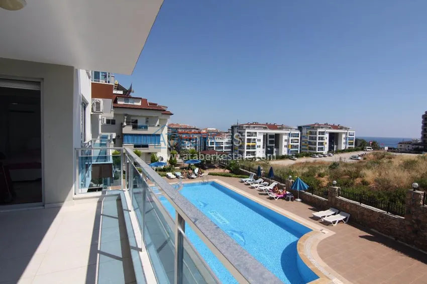 Purchase Furnished flat on two levels with a sea view in Kestel 19 