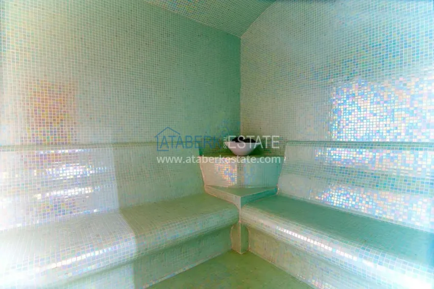 Furnished flat in Kestel with a partial sea view in a comfortable complex  20 