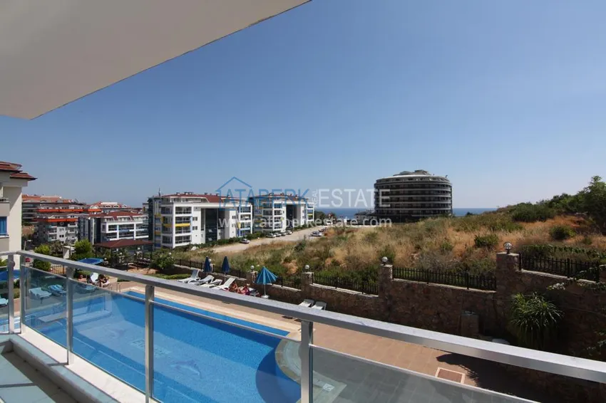 Purchase Furnished flat on two levels with a sea view in Kestel 20 