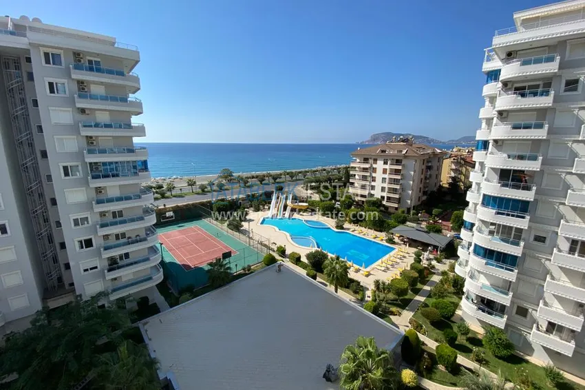 Furnished flat with a sea view on the coast line of Tosmur in the complex  1 
