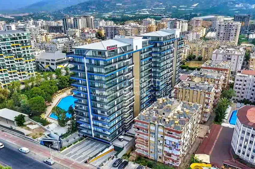 Furnished flat with mountain and sea views in Mahmutlar 1 