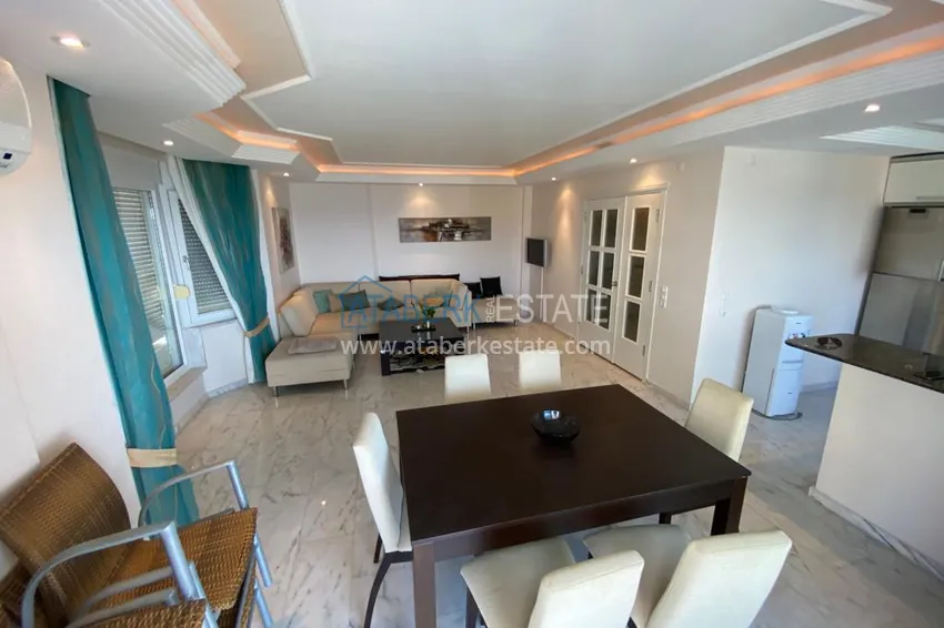 Purchase  Furnished flat with a sea view on the coast line of Tosmur in the complex  7 