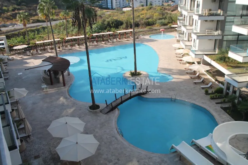 Purchase  Furnished flat in Kestel with a partial sea view in a comfortable complex  20 