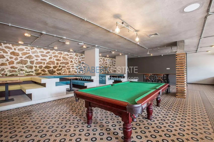 Furnished flat in Kestel with a partial sea view in a comfortable complex  22 