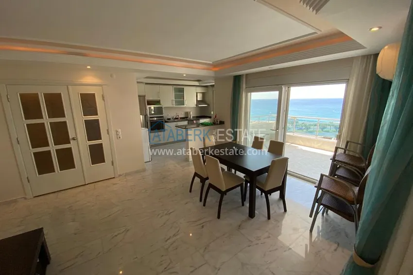 Furnished flat with a sea view on the coast line of Tosmur in the complex  2 