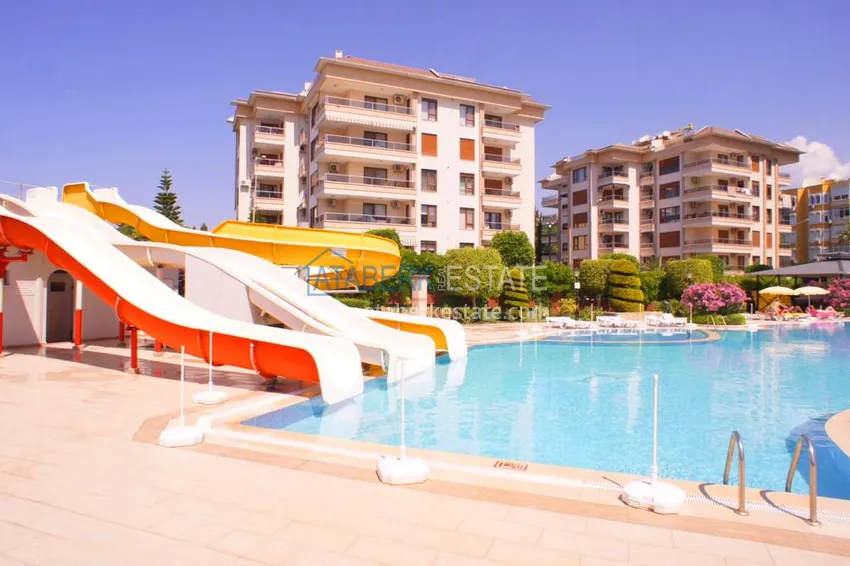 Furnished flat with a sea view on the coast line of Tosmur in the complex  6 