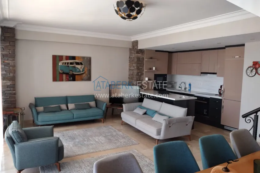 Purchase Furnished duplex flat in elite complex in Mahmutlar 2 