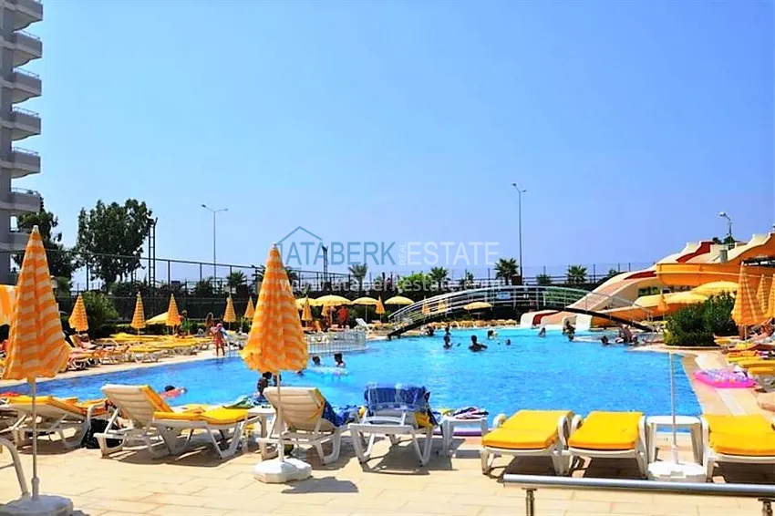 Furnished flat with a sea view on the coast line of Tosmur in the complex  7 