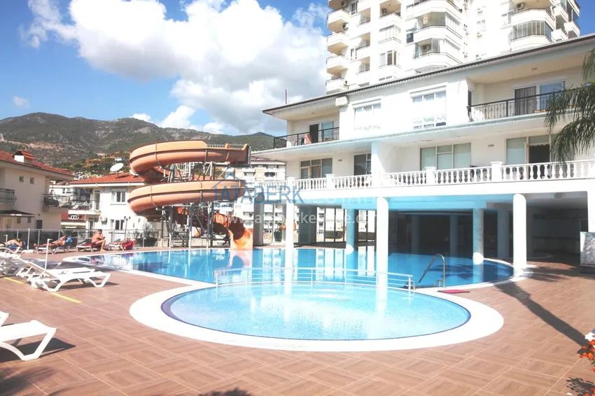 Furnished flat with a glazed balcony and a partial sea view in Cikcilli 3 