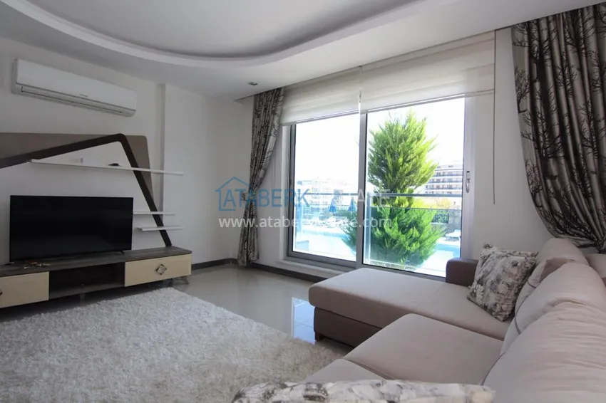 Purchase Furnished flat on two levels with a sea view in Kestel 4 