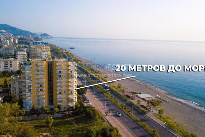 Apartment for rent in Mahmutlar on the first line with a magnificent view No. 33 1 