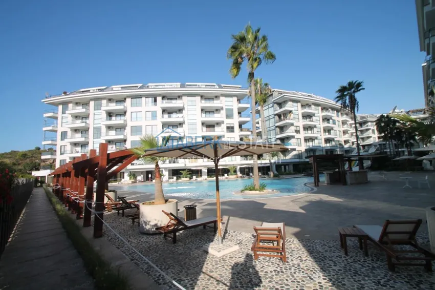 Furnished flat in Kestel with a partial sea view in a comfortable complex  3 