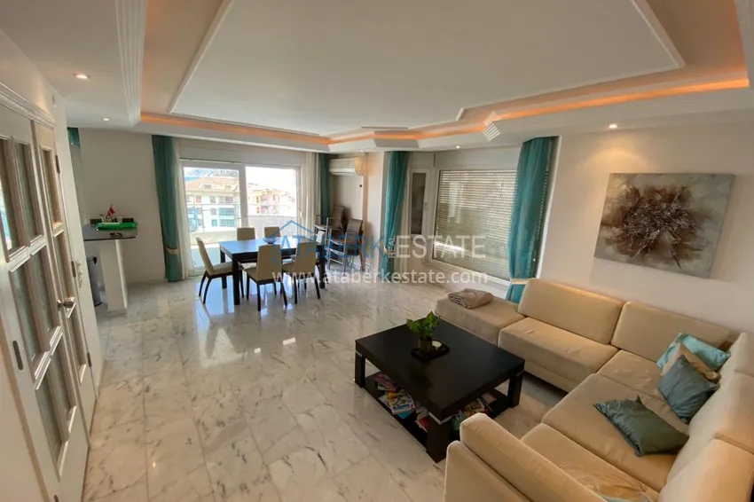 Furnished flat with a sea view on the coast line of Tosmur in the complex  3 