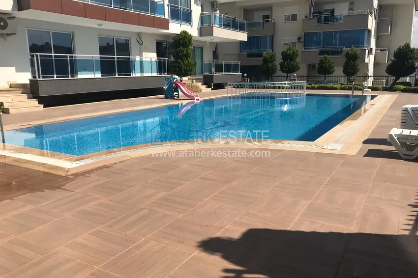 Furnished flat on two levels with a sea view in Kestel 8 