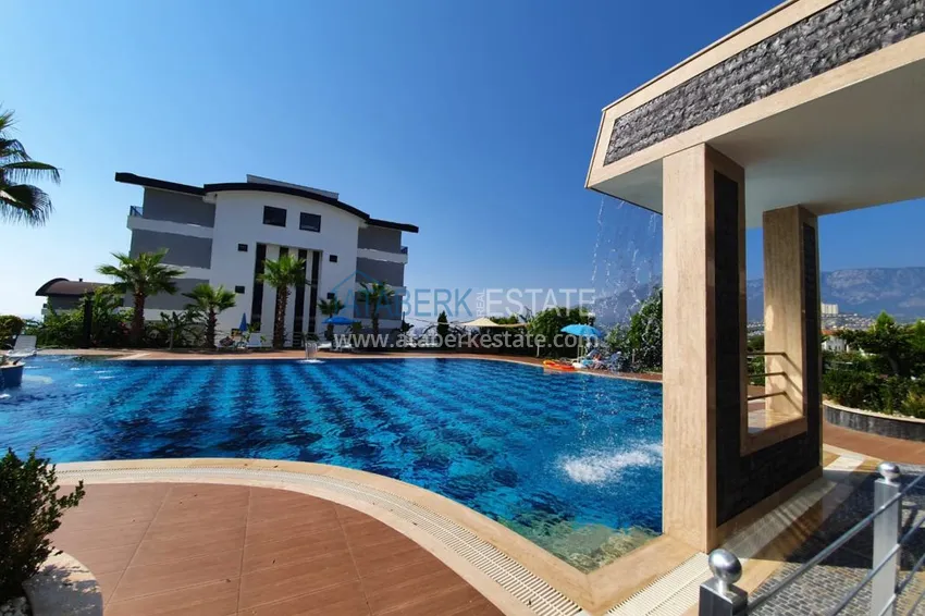 Apartment in Kargicak with furniture overlooking the sea in a premium complex 6 