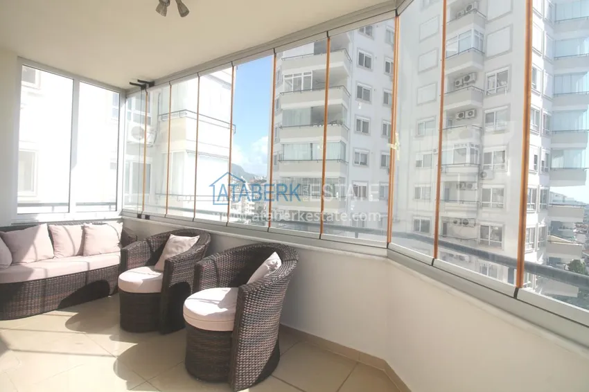 Purchase Furnished flat with a glazed balcony and a partial sea view in Cikcilli 7 