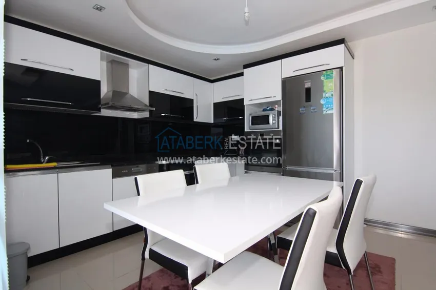 Purchase Furnished flat on two levels with a sea view in Kestel 6 