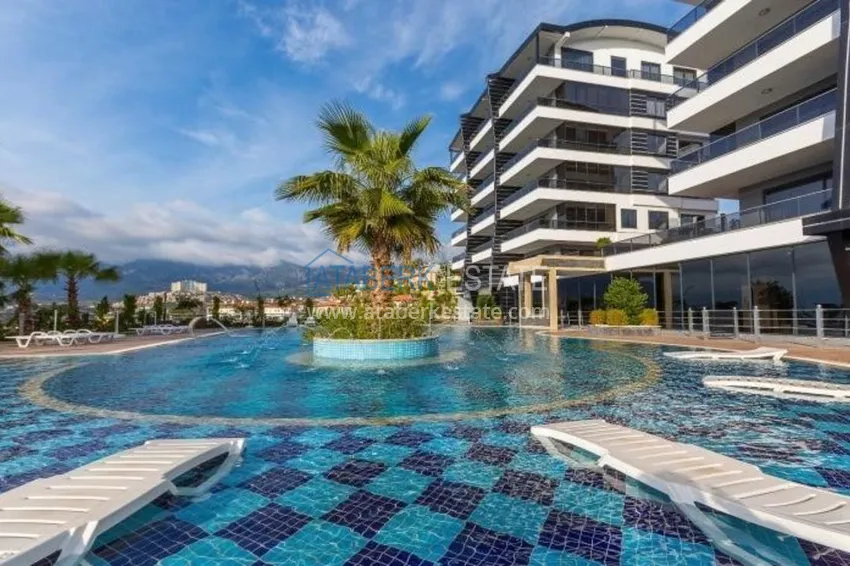 Apartment in Kargicak with furniture overlooking the sea in a premium complex 7 