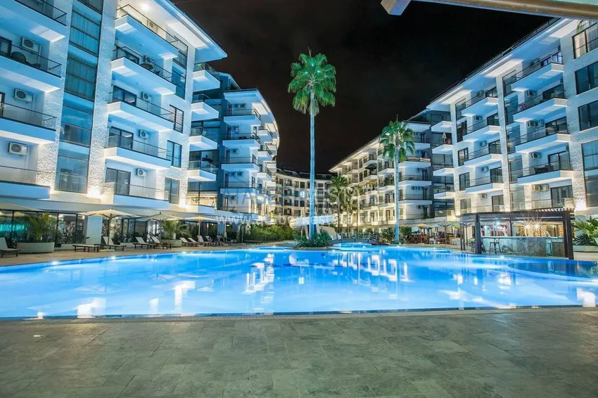 Furnished flat in Kestel with a partial sea view in a comfortable complex  5 