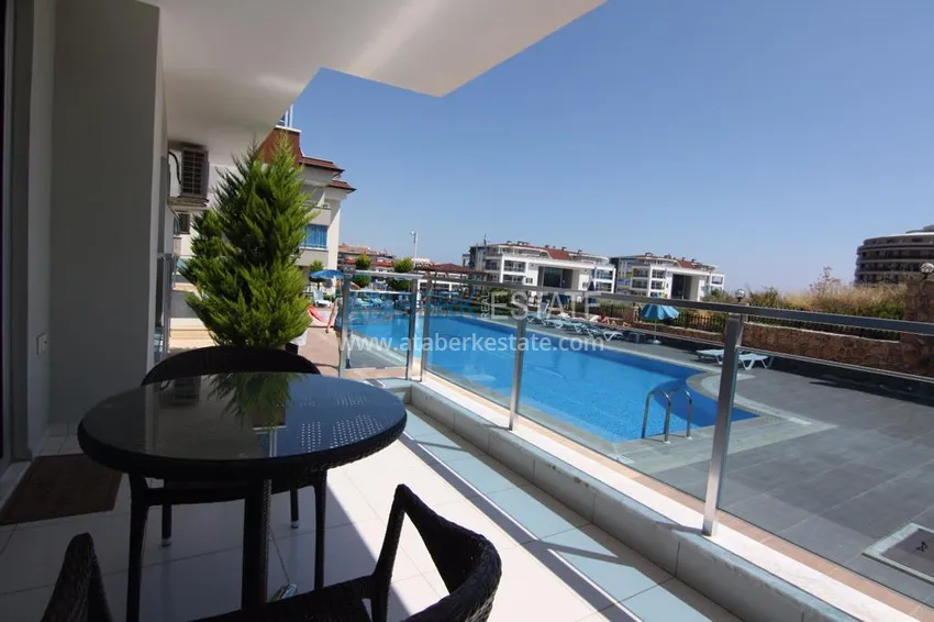 Purchase Furnished flat on two levels with a sea view in Kestel 7 