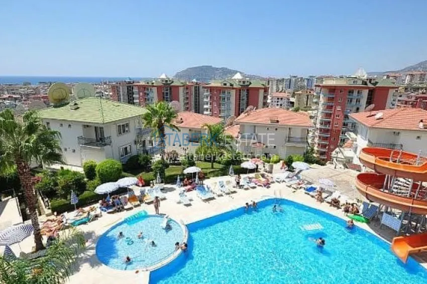 Furnished flat with a glazed balcony and a partial sea view in Cikcilli 6 