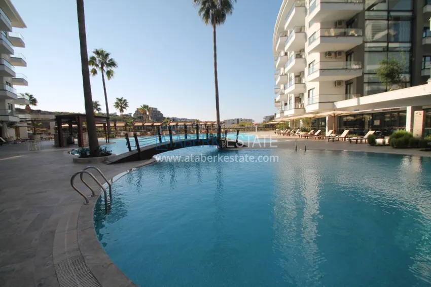 Furnished flat in Kestel with a partial sea view in a comfortable complex  6 