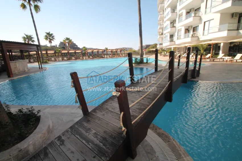 Furnished flat in Kestel with a partial sea view in a comfortable complex  7 
