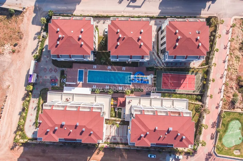 Flat in Kestel with a partial sea view in a comfortable complex  8 