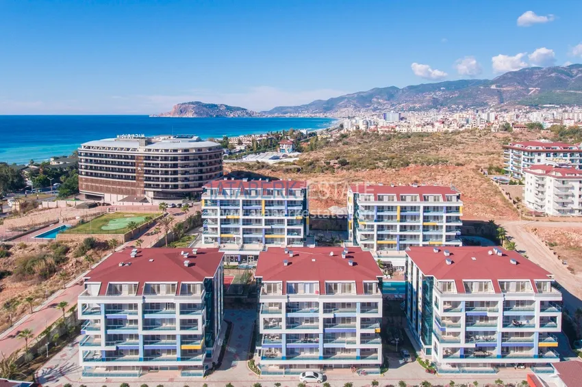 Flat in Kestel with a partial sea view in a comfortable complex  9 