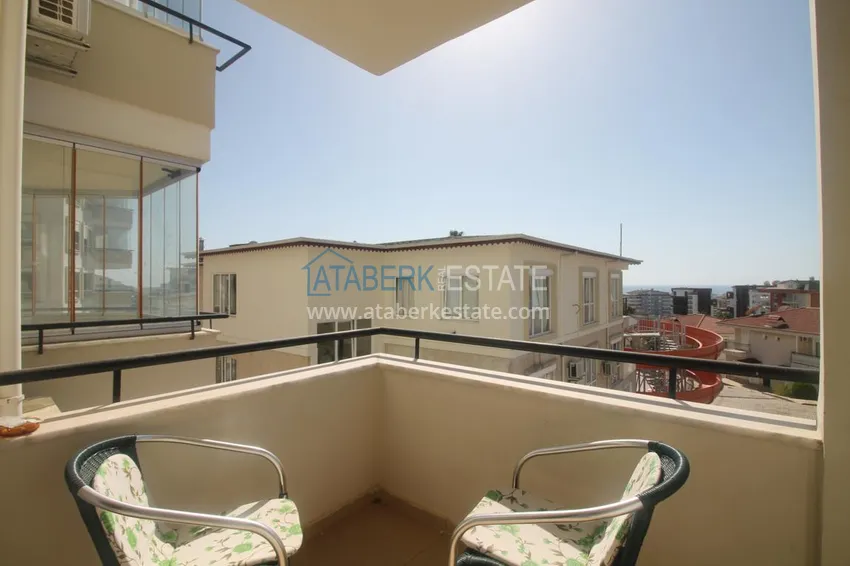 Purchase Furnished flat with a glazed balcony and a partial sea view in Cikcilli 13 