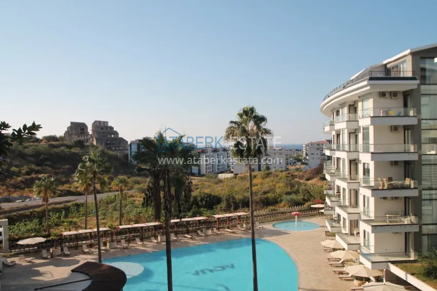 Purchase  Furnished flat in Kestel with a partial sea view in a comfortable complex  22 