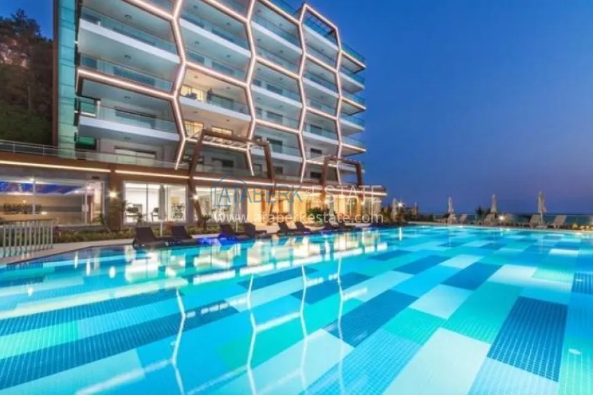 Furnished apartment with a glazed balcony in a complex on the first coast line 5