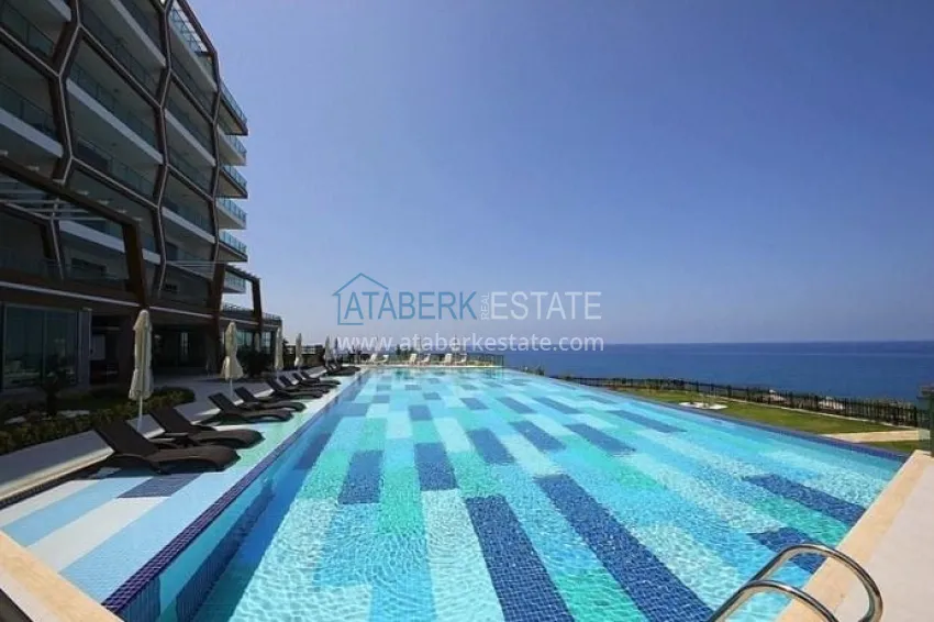 Furnished apartment with a glazed balcony in a complex on the first coast line 7