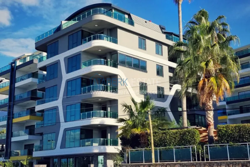 Furnished apartment with a glazed balcony in a complex on the first coast line 9