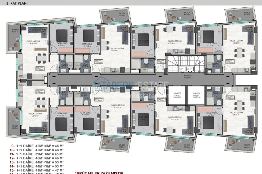 Buy cheap Apartments and duplexes in Oba - complex under construction, interest-free installments 11 