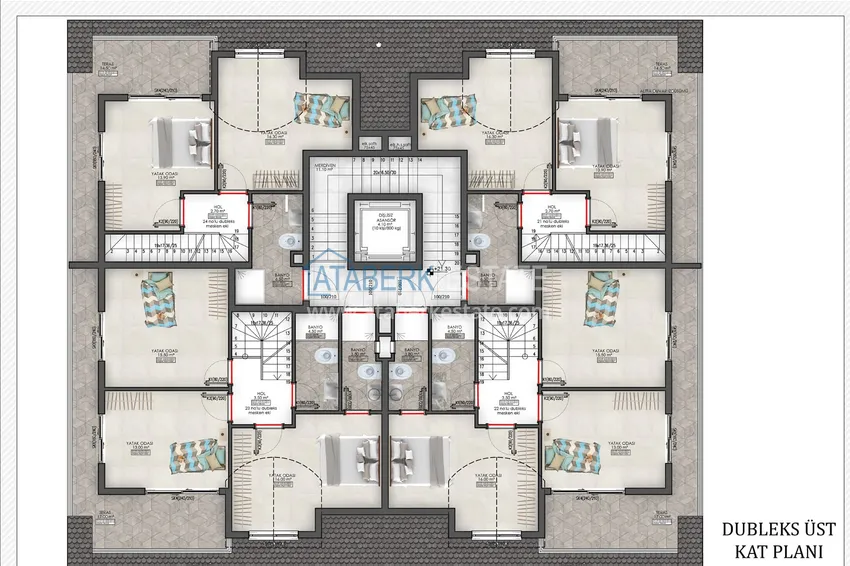 Purchase Duplex penthouse in Mahmutlar in a complex under construction 1 