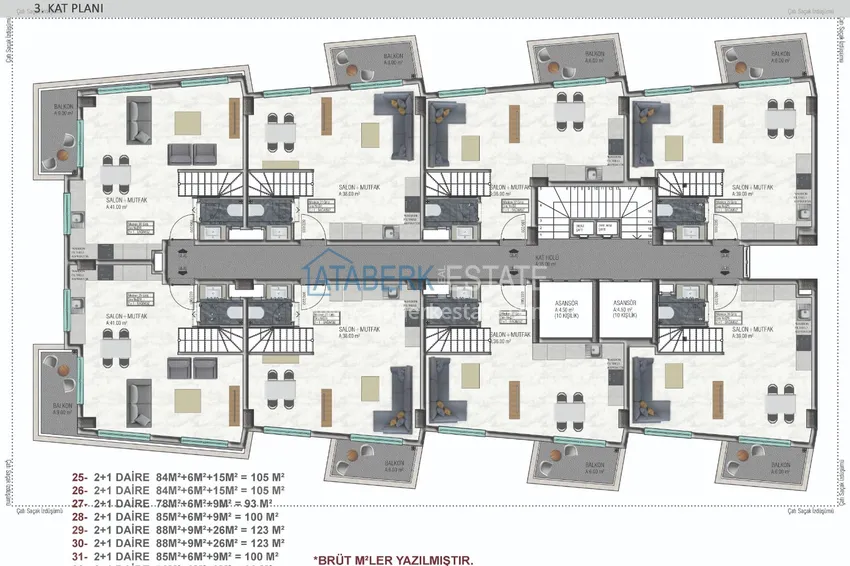 Buy cheap Apartments and duplexes in Oba - complex under construction, interest-free installments 13 