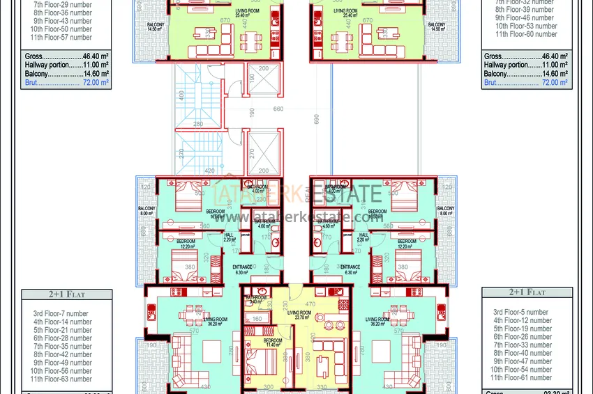 Purchase Apartment in Mahmutlar from an investor in a complex under construction 1 