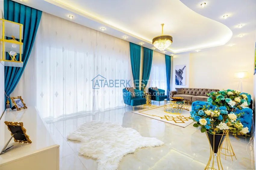 Purchase  Penthouse in Mahmutlar — elegant interior, separate kitchen, side sea view  2 