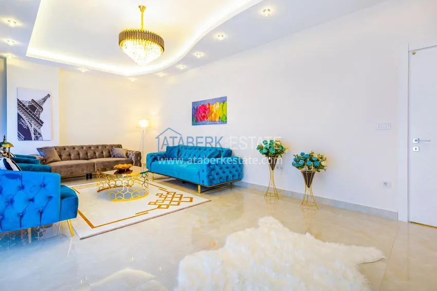 Purchase  Penthouse in Mahmutlar — elegant interior, separate kitchen, side sea view  4 